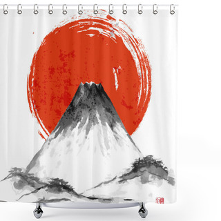 Personality  Fujiyama Mountain Shower Curtains
