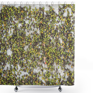 Personality  Fresh Green Coffee Beans Shower Curtains