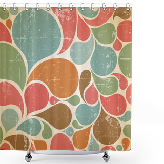Personality  Vector Colorful Abstract Retro Pattern Shower Curtains