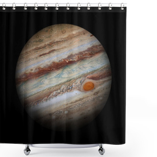 Personality  Solar System - Jupiter. Isolated Planet On Black Background. Shower Curtains