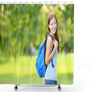 Personality  Girl Student In Summer, Spring Shower Curtains