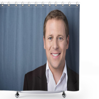 Personality  Friendly Smiling Man Shower Curtains