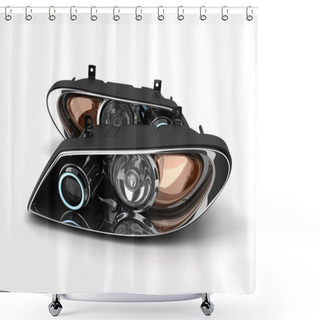 Personality  Two Headlight Car Shower Curtains