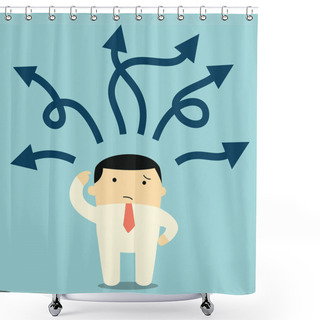 Personality  Confused Businessman Shower Curtains