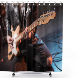 Personality  Electric Guitar Player Shower Curtains