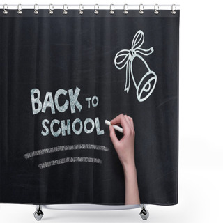 Personality  Back To School Lettering On Blackboard Shower Curtains