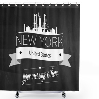Personality  New York City Greeting Card Shower Curtains