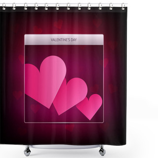 Personality  Vector Banner For Valentine's Day. Shower Curtains