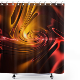 Personality  Surreal Abstract Structure Shower Curtains