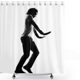 Personality  Hip Hop Funk Dancer Dancing Moonwalk Man Shower Curtains