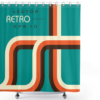 Personality  Retro Style Vector Illustration EPS 10 Background. Shower Curtains