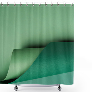 Personality  Beautiful Abstract Green Paper Background     Shower Curtains