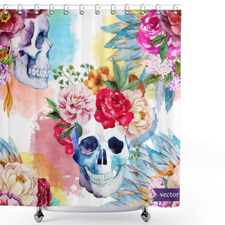 Personality  Ethnic Skull Shower Curtains