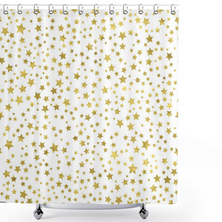 Personality  White And Gold Pattern Shower Curtains