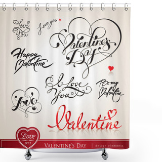 Personality  Set Of Valentine Shower Curtains