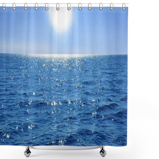 Personality  Blue Sky And Ocean Shower Curtains