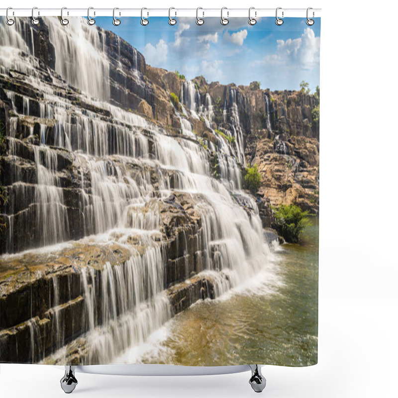 Personality  Pongour Waterfall Near Dalat City, Vietnam In A Summer Day Shower Curtains