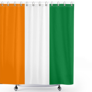 Personality  Standard Proportions For Ivory Coast Flag Shower Curtains