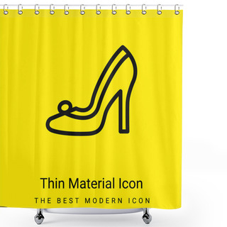 Personality  Bridal Shoe Minimal Bright Yellow Material Icon Shower Curtains