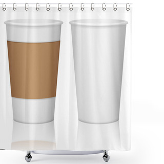 Personality  Paper Coffee Cups Shower Curtains