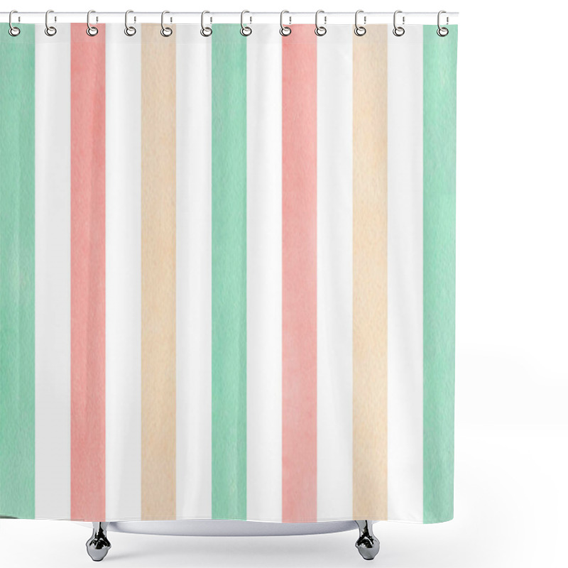 Personality  Watercolor striped background. shower curtains