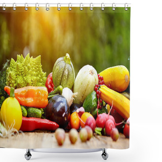 Personality  Fresh Organic Vegetables And Fruits Shower Curtains