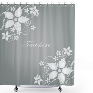 Personality  Elegant Silver Decoration With Diamonds Shower Curtains