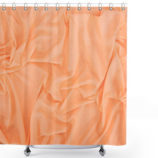 Personality  Orange Linen Texture Shower Curtains
