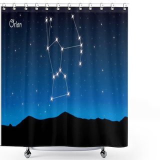 Personality  Constellation Orion In Deep Space Shower Curtains