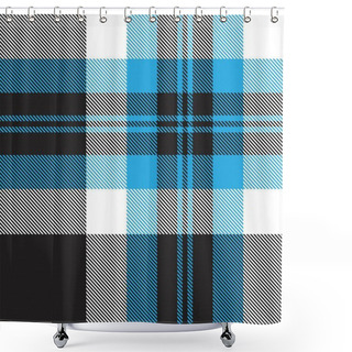 Personality  Blue Ombre Plaid Textured Seamless Pattern Suitable For Fashion Textiles And Graphics Shower Curtains