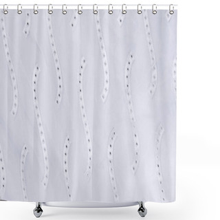 Personality  Seamless Kaleidoscope. The Fabric Is Silky White And Gray. An Ultra-modern Print And A Delicate, Airy Quality Combine In This Chiffon With An Abstract Silk Print. Shower Curtains