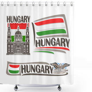 Personality  Vector Logo For Hungary Shower Curtains