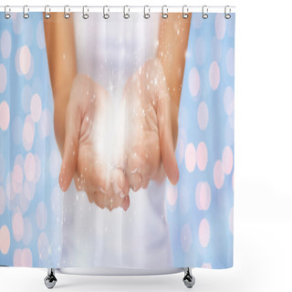 Personality  Magic Twinkles Or Fairy Dust On Female Hands Shower Curtains