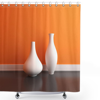 Personality  Vases Near A Wall Shower Curtains