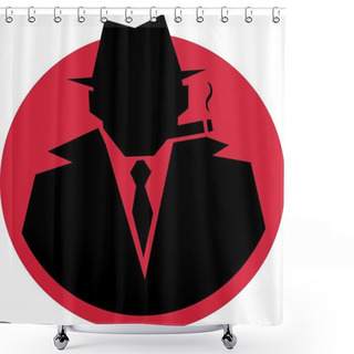 Personality  Silhouette Gangster Shower Curtains