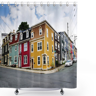Personality  Colorful Houses In St. John's Shower Curtains
