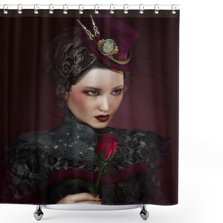 Personality  Lady Rose Shower Curtains