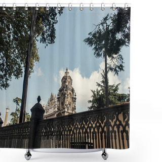 Personality  Fence And Trees Near Dolmabahce Palace, Istanbul, Turkey  Shower Curtains
