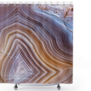 Personality  Natural Brown Agate Shower Curtains