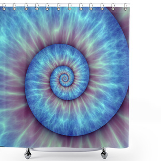 Personality  Abstract Spiral Pattern. Fibonacci Pattern Shower Curtains