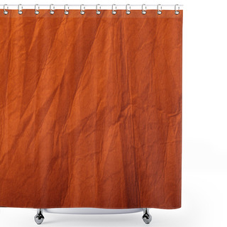 Personality  Orange Textured Crumpled Page With Copy Space Shower Curtains