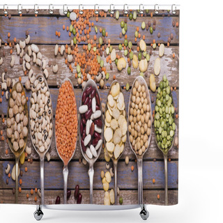 Personality  Dry Legumes, Colors And Flavors Shower Curtains