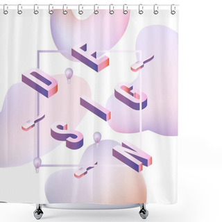 Personality  Vector Design Vibrant Gradient Poster Template Shower Curtains