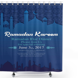 Personality  Ramadan Kareem Greeting Card Shower Curtains