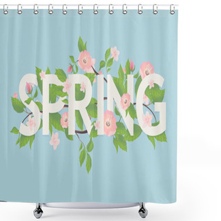 Personality  Spring Season Decoration Shower Curtains
