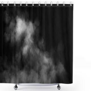 Personality  Blur Smoke On Isolated Black Backgroind. Misty Texture Shower Curtains