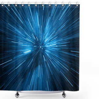 Personality  Time Warp, Traveling In Space. Time Dilation Shower Curtains