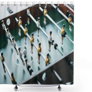 Personality  Foosball, Close-up View Shower Curtains