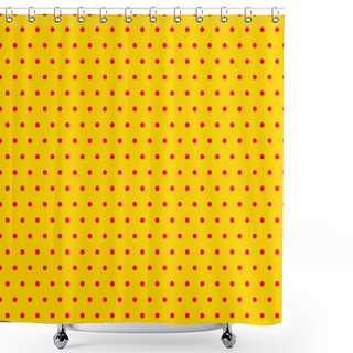 Personality  Dotted Yellow And Red Pattern. Shower Curtains