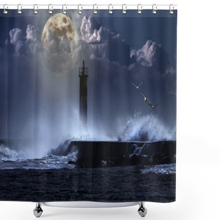 Personality  Unlit Beacon Shower Curtains